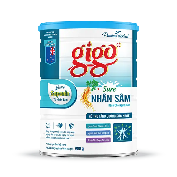 Sữa bột Gigo Sure Nhân Sâm (900g)