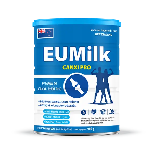 Sữa bột EUMilk CANXI PRO (900g) Người lớn